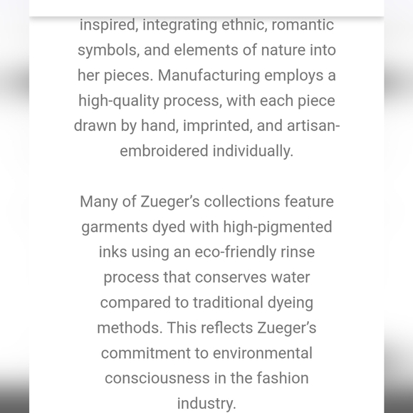 GRETTY ZUEGER cream ruffled cotton stud embroidered jacket. Size medium - Picture 11 of 11